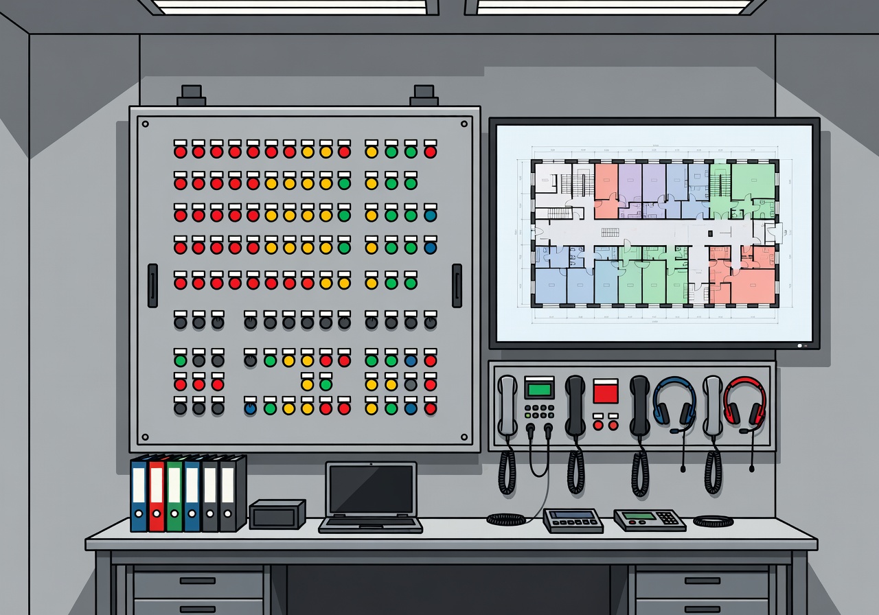 Fire command station graphic representation